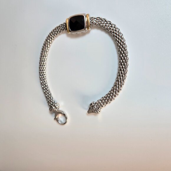 Brand new bracelet featuring smooth Onyx, 18k yellow gold - Picture 6 of 7
